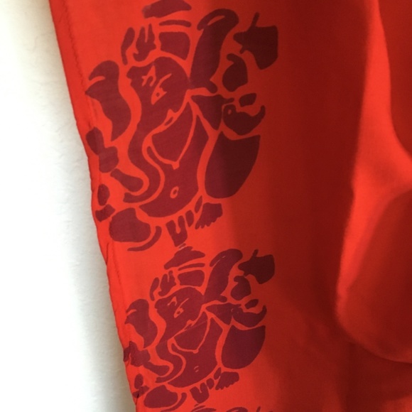 Casual Movements Sarong Wrap beach cover up bright red. - Picture 3 of 10